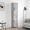 Highboard Concrete Grey 34.5x34x180 cm Engineered Wood Colour concrete grey Quantity in Package 1 Model 1 wood door 