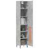 Stylish Highboard Concrete Grey - 34.5x34x180 cm