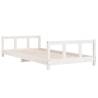 Kids Bed Frame White 90x200 cm - Solid Pine Wood