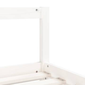 Kids Bed Frame White 90x200 cm - Solid Pine Wood