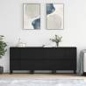 Sideboards 3 pcs Black Engineered Wood Colour black Quantity in Package 3 