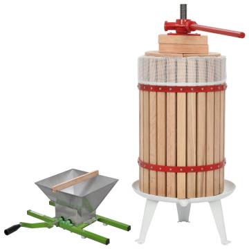 2 Piece Fruit & Wine Press and Crusher Set - Fresh Juice at Home