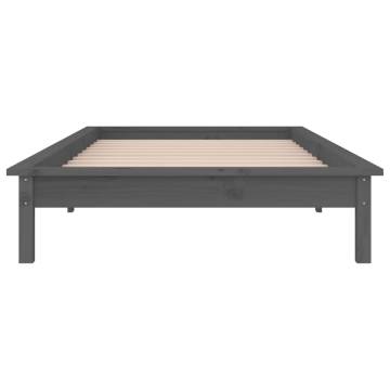 LED Bed Frame Grey 90x190 cm Single - Stylish & Sturdy