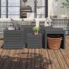 4 Piece Garden Box Set Grey Solid Wood Pine Colour grey 