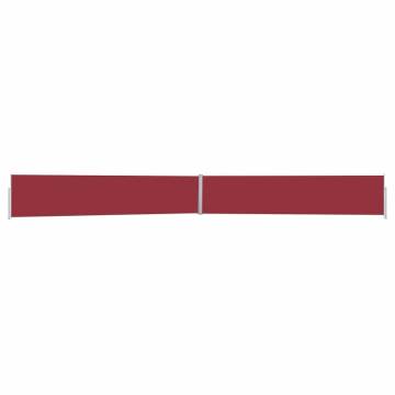 Patio Retractable Side Awning 170x1200 cm - Red | Hipomarket