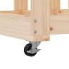 Log Holder with Wheels - Solid Pine Wood | HipoMarket