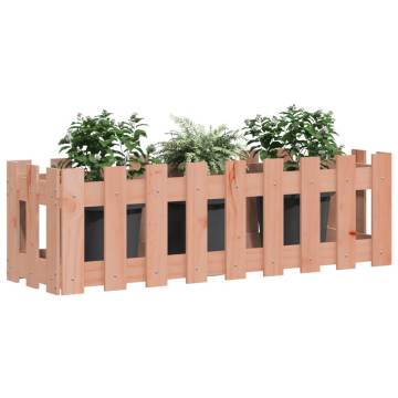 Garden Raised Bed with Fence Design | Solid Douglas Wood