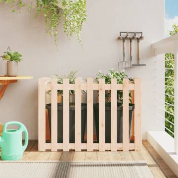 Garden Raised Bed with Fence Design - Solid Pine 100x50x70 cm