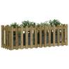 Garden Raised Bed with Fence Design - 150x50cm Pine Wood