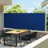 Patio Retractable Side Awning 160x600 cm Blue Colour blue Size 160 x 600 cm Quantity in Package 1 