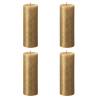 Bolsius Rustic Pillar Candles Shimmer 4 pcs 190x68 mm Gold Colour gold Size 190 x 68 mm Quantity in Package 4 