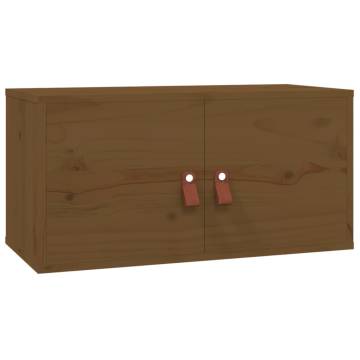 Wall Cabinet Honey Brown 60x30x30 cm - Solid Wood Pine