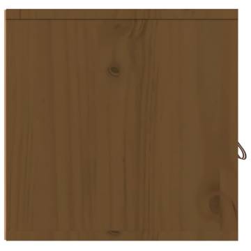 Wall Cabinet Honey Brown 60x30x30 cm - Solid Wood Pine