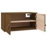 Wall Cabinet Honey Brown 60x30x30 cm - Solid Wood Pine