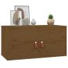 Wall Cabinet Honey Brown 60x30x30 cm - Solid Wood Pine