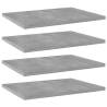 Bookshelf Boards 4 pcs Concrete Grey 40x30x1.5 cm Engineered Wood Colour concrete grey Size 40 x 30 x 1.5 cm Quantity in Package 4 