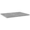 Bookshelf Boards 4 pcs Concrete Grey - Stylish Storage Solution