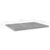 Bookshelf Boards 4 pcs Concrete Grey - Stylish Storage Solution