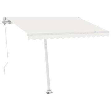 Freestanding Manual Retractable Awning 300x250 cm - Cream