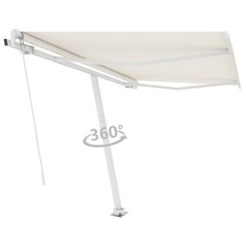 Freestanding Manual Retractable Awning 300x250 cm - Cream