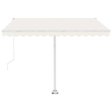 Freestanding Manual Retractable Awning 300x250 cm - Cream