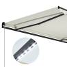 Manual Retractable Awning with LED - 300x250 cm Cream