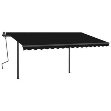 Manual Retractable Awning 4x3m - Anthracite | HipoMarket