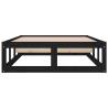 Black Solid Wood Bed Frame 90x190 cm - Modern & Sturdy