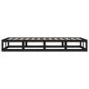 Black Solid Wood Bed Frame 90x190 cm - Modern & Sturdy