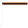 Manual Retractable Awning with LED - 300x250 cm Orange/Brown