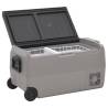 Portable Cool Box with Wheel and Handle - 50L Black & Grey