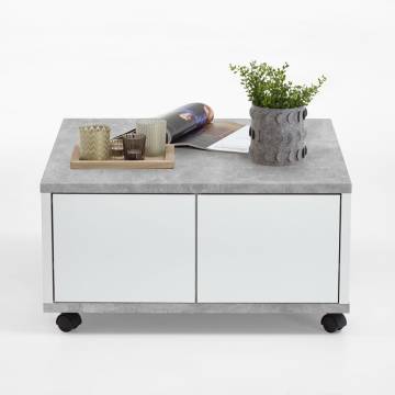 FMD Mobile Coffee Table 70x70 cm - Modern Design