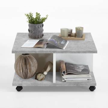 FMD Mobile Coffee Table 70x70 cm - Modern Design