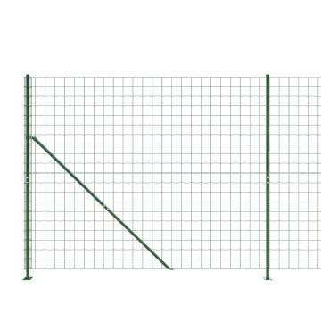 Wire Mesh Fence with Flange Green 2.2x25 m - Durable & Versatile