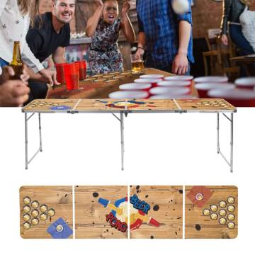 HI Folding Beer Pong Table - Height Adjustable & Durable