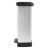 Curver Pedal Bin Deco Rectangular 50L Silver - Stylish & Durable