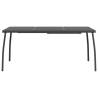 Stylish Anthracite Garden Table - 165x80 cm Steel Mesh