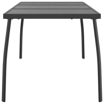 Stylish Anthracite Garden Table - 165x80 cm Steel Mesh