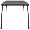 Stylish Anthracite Garden Table - 165x80 cm Steel Mesh