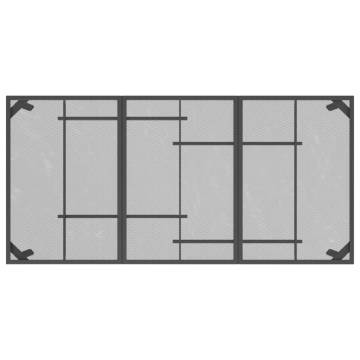 Stylish Anthracite Garden Table - 165x80 cm Steel Mesh