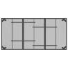 Stylish Anthracite Garden Table - 165x80 cm Steel Mesh