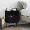 Bedside Cabinet Wall-mounted Black 40x30x61 cm Engineered Wood Colour black Quantity in Package 1 