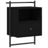 Wall-Mounted Black Bedside Cabinet - 40x30x61 cm | HipoMarket