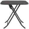 Folding Garden Table Grey 100x75 cm - Stylish & Durable