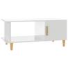 High Gloss White Coffee Table - 90x50x40 cm | Hipomarket