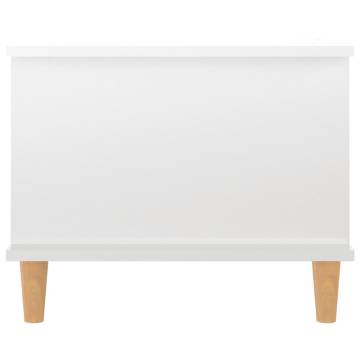 High Gloss White Coffee Table - 90x50x40 cm | Hipomarket