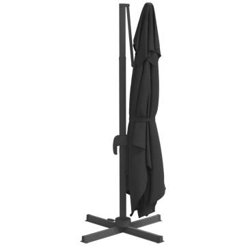 Cantilever Umbrella with Aluminium Pole - 300x300 cm Black