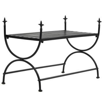 Vintage Metal Bench | Elegant Black Design | Hipomarket