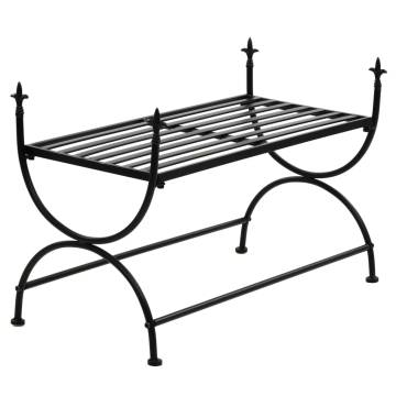 Vintage Metal Bench | Elegant Black Design | Hipomarket