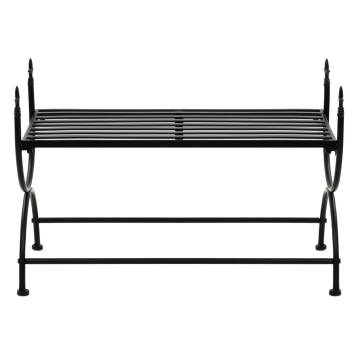 Vintage Metal Bench | Elegant Black Design | Hipomarket